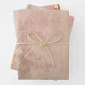 Feuille De Papier Cadeau Peinture rose en or (En situation)