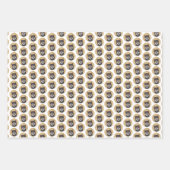 Feuille De Papier Cadeau Peinture Shiba Inu (Noir et Tan) - Art Chien (Devant 2)