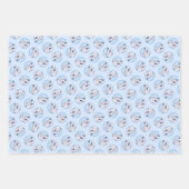 Feuille De Papier Cadeau Peinture sibérienne Husky Argent et Chien blanc Ar (Devant)