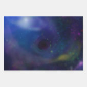 Feuille De Papier Cadeau Peintures numériques spatiales (Devant)