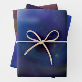 Feuille De Papier Cadeau Peintures numériques spatiales (En situation)