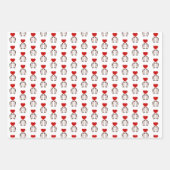 Feuille De Papier Cadeau Penguin Valentines (Devant)