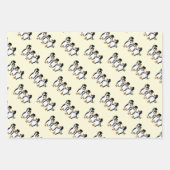 Feuille De Papier Cadeau Penguins Graduation (Devant 2)