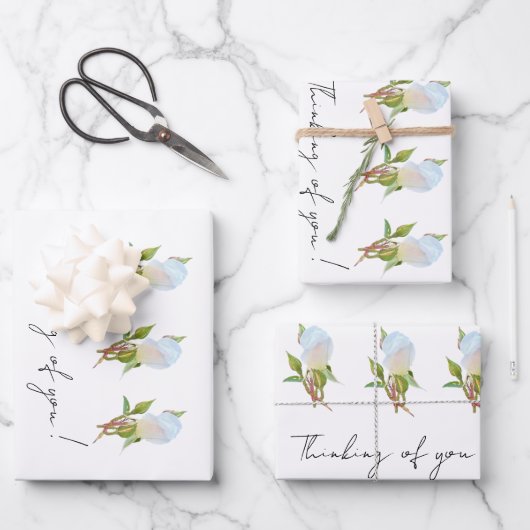 Feuille De Papier Cadeau Pense à toi ! (Recto)