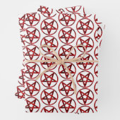 Feuille De Papier Cadeau Pentagram Red Devil (En situation)