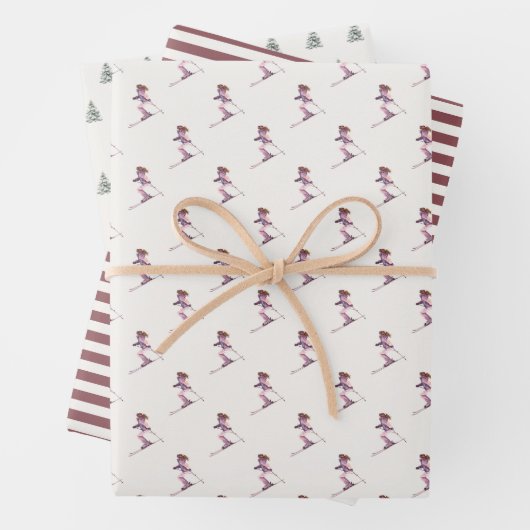 Feuille De Papier Cadeau PENTES D'HIVER Vacances (En situation)
