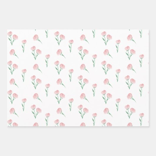Feuille De Papier Cadeau Peonies S'Il Vous Plaît Enveloppe Cadeau (Devant)