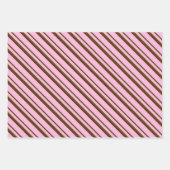 Feuille De Papier Cadeau Peppermenthe bonbons, Rouge, Vert, Rose  (Devant 3)