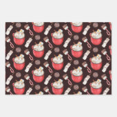 Feuille De Papier Cadeau Peppermenthe de Noël Hot Coca Snowman (Devant)