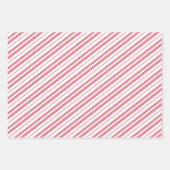 Feuille De Papier Cadeau Peppermint Christmas Candy Cane Stripes (Devant 2)
