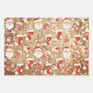 Feuille De Papier Cadeau Père Noël