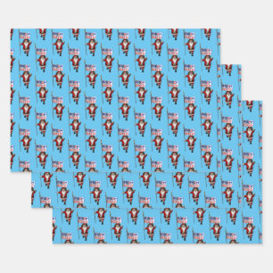 Feuille De Papier Cadeau Père Noël aime Joe Biden