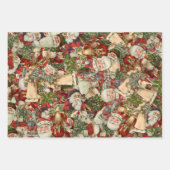 Feuille De Papier Cadeau Père Noël Collage  (Devant 3)