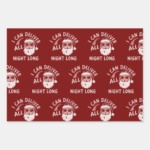 Feuille De Papier Cadeau Père Noël drôle de fête de Noël Xmas mecs blague 