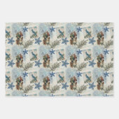 Feuille De Papier Cadeau Père Noël En Hiver (Devant)