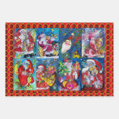 FEUILLE DE PAPIER CADEAU PÈRE NOËL, FÊTE DE NOËL MUSICALE (Devant 2)