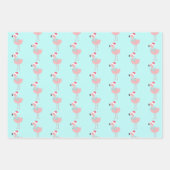 Feuille De Papier Cadeau Père Noël Flamingo Pattern Amusant rose Tropical N (Devant 3)