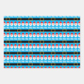 Feuille De Papier Cadeau Père Noël Ho Ho Ho Motif (Devant 2)