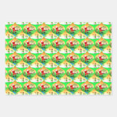 Feuille De Papier Cadeau Père Noël Jouer Golf En Floride Ogee Noël (Devant)