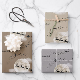 Feuille De Papier Cadeau Père Noël le jour de Noël