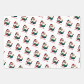 Feuille De Papier Cadeau Père Noël Lit Les Livres Interdits (Devant 2)