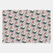 Feuille De Papier Cadeau Père Noël Lit Les Livres Interdits (Devant)