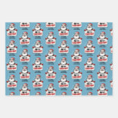 Feuille De Papier Cadeau Père Noël nom personnalisé Noël (Devant)