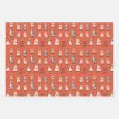 Feuille De Papier Cadeau Père Noël Petites aides Motif de rennes de chien (Devant 2)