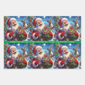 Feuille De Papier Cadeau Père Noël raconte une blague à papa ajouter le nom (Devant 3)