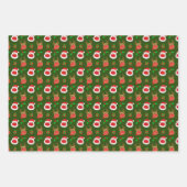 Feuille De Papier Cadeau père Noël Reindeer Visage Masque Noël (Devant 2)