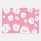 Feuille De Papier Cadeau Père Noël rose (Devant 3)