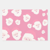Feuille De Papier Cadeau Père Noël rose (Devant 2)