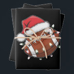 Feuille De Papier Cadeau Père Noël Sports Christmas American Football Lover<br><div class="desc">Père Noël Sports Homme Joueur de football de Noël</div>