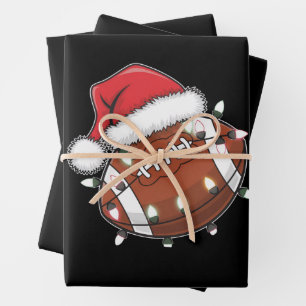 Feuille De Papier Cadeau Père Noël Sports Noël Amoureux de Football América