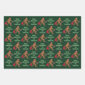 Feuille De Papier Cadeau Père Noël Squatch Club Assortiment Funny Christmas (Devant)