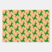 Feuille De Papier Cadeau père Noël T-Rex (Devant)