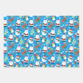 Feuille De Papier Cadeau Pères Noël (Devant)