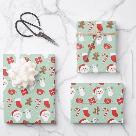 Feuille De Papier Cadeau Période de Noël (Recto)