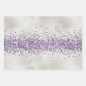 Feuille De Papier Cadeau Perle violet étincelle en argent (Devant 2)