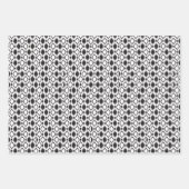 Feuille De Papier Cadeau Perles Art Déco Chic Burgundy Noire (Devant 2)