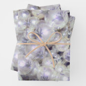 Feuille De Papier Cadeau Perles Avec Design Fleur (En situation)