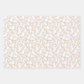 Feuille De Papier Cadeau Perles Rose Or Glamour (Devant 3)