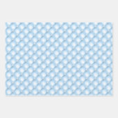 Feuille De Papier Cadeau Perles touffetées bleues, jaunes et vertes (Devant)