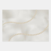 Feuille De Papier Cadeau Perles White Luxe (Devant 3)