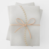 Feuille De Papier Cadeau Perles White Luxe (En situation)