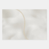 Feuille De Papier Cadeau Perles White Luxe (Devant)