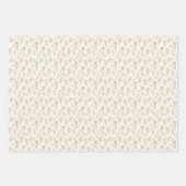 Feuille De Papier Cadeau Personalized Champagne Beige Elegant Wedding  (Devant 2)