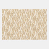 Feuille De Papier Cadeau Personalized Champagne Beige Elegant Wedding  (Devant)