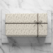 Feuille De Papier Cadeau Personalized Champagne Beige Elegant Wedding 