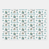 Feuille De Papier Cadeau Personalized Christmas Carol Wrapping Paper Sheets (Devant)